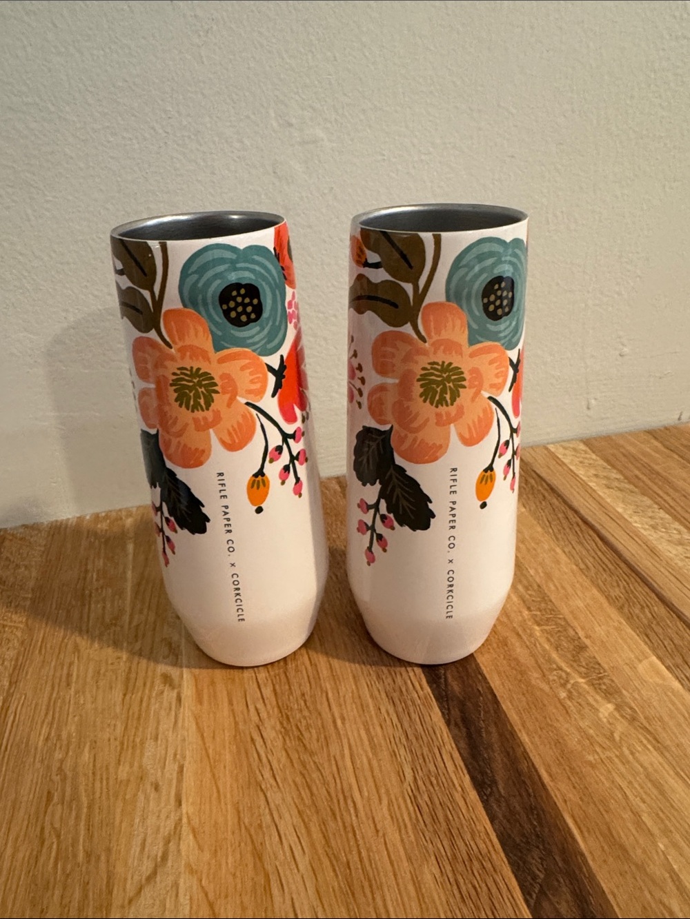 Rifle Paper Co. Floral Insulated Champagne Flutes
